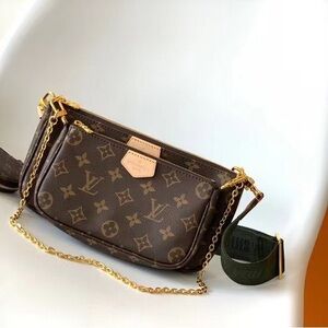 💎Louis Vuitton💎Multi Pochette Pouch with Chain CrossBody Bag